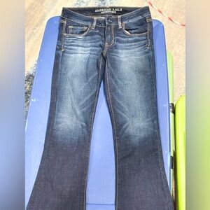 American Eagle Outfitters Dark Blue Skinny Kick Jeans